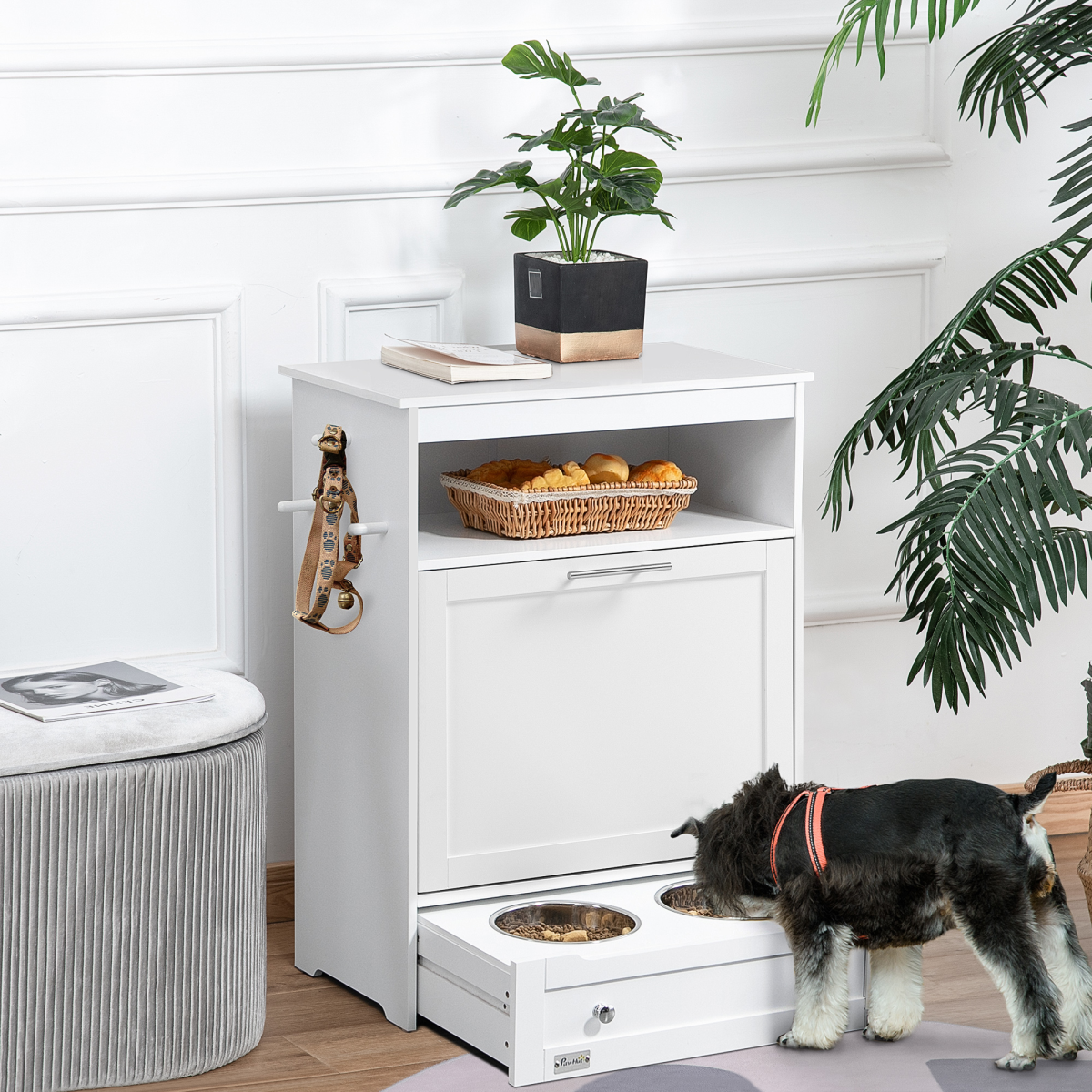 Pet Feeding Station & Food Storage Cabinet