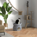 2-Tier Willow Cat House & Elevated Cushion Bed