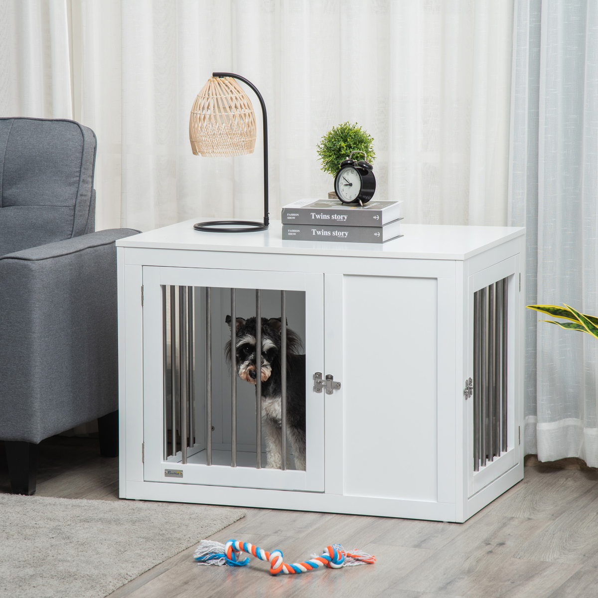 Furniture Dog Crate End Table for Medium Dogs | Petmelle