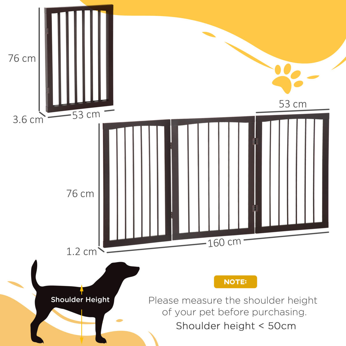 Freestanding Wooden Folding Pet Gate for Small Dogs | Petmelle