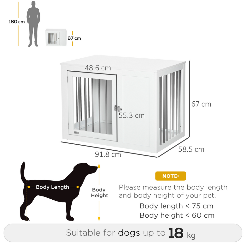 Furniture Dog Crate End Table for Medium Dogs | Petmelle
