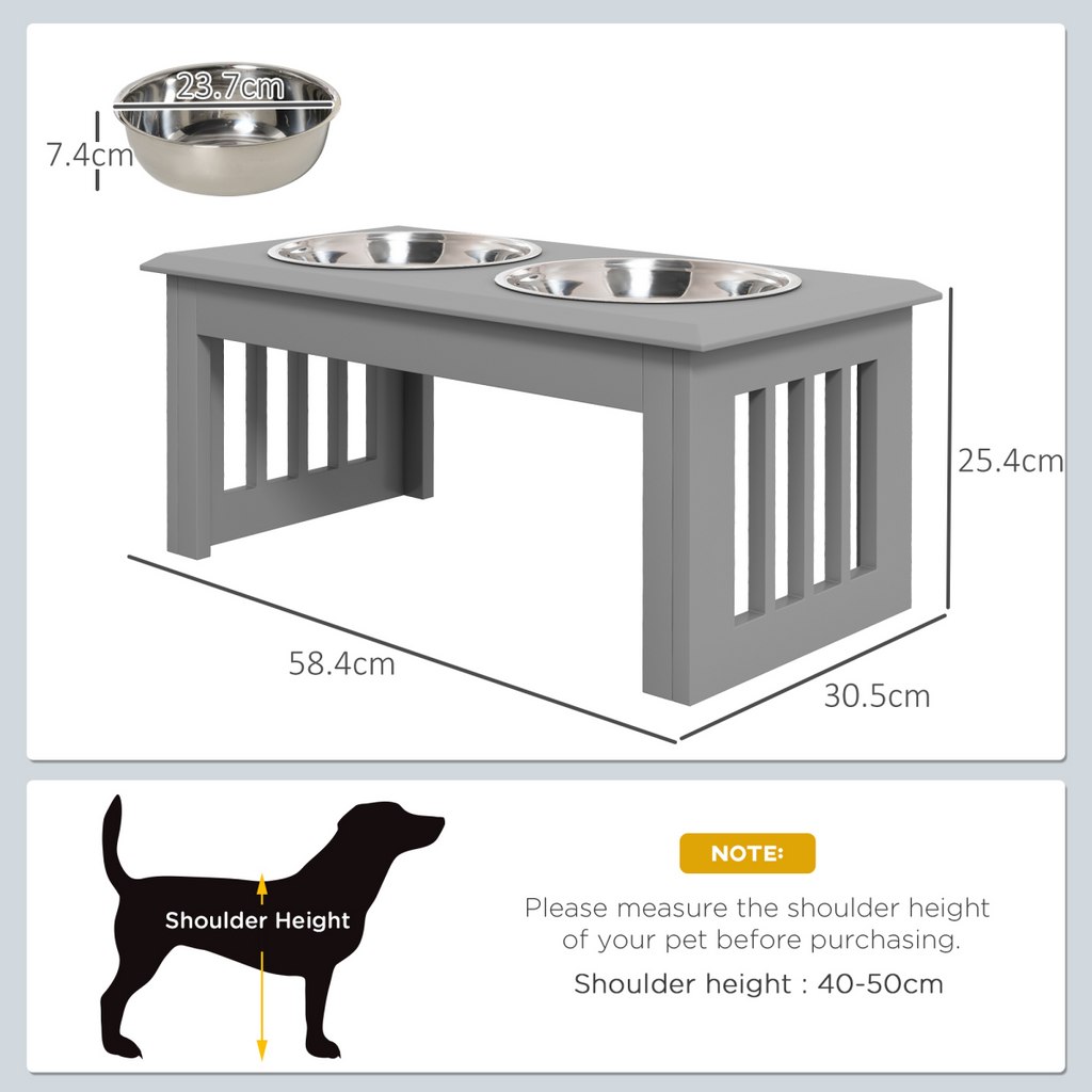 Raised Stainless Steel Pet Feeder for Dogs & Cats