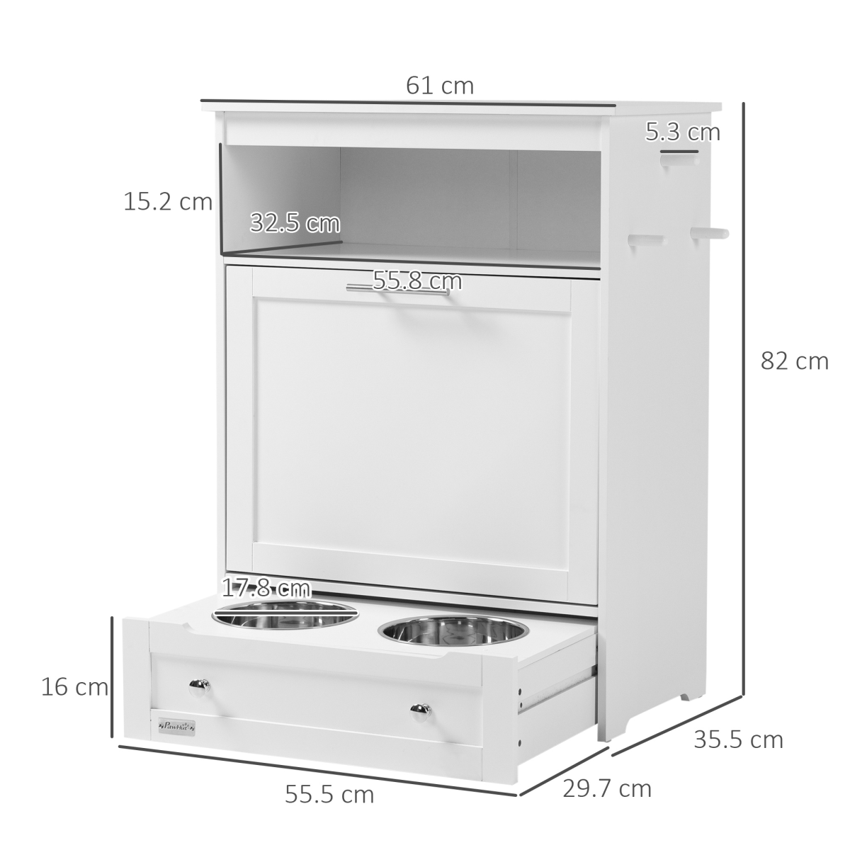 Pet Feeding Station & Food Storage Cabinet