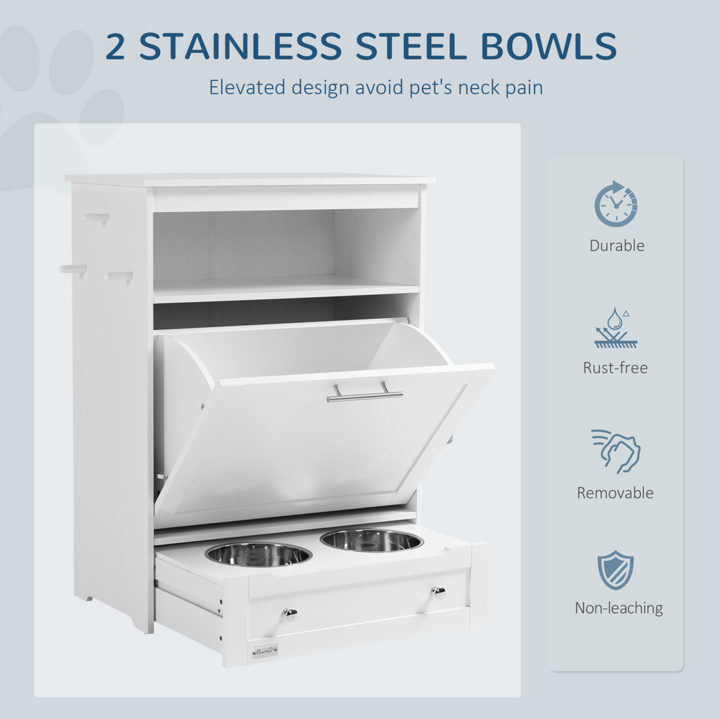 Pet Feeding Station & Food Storage Cabinet