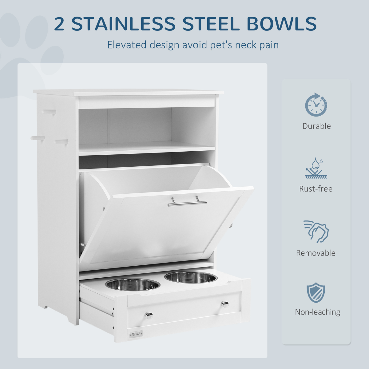 Pet Feeding Station & Food Storage Cabinet
