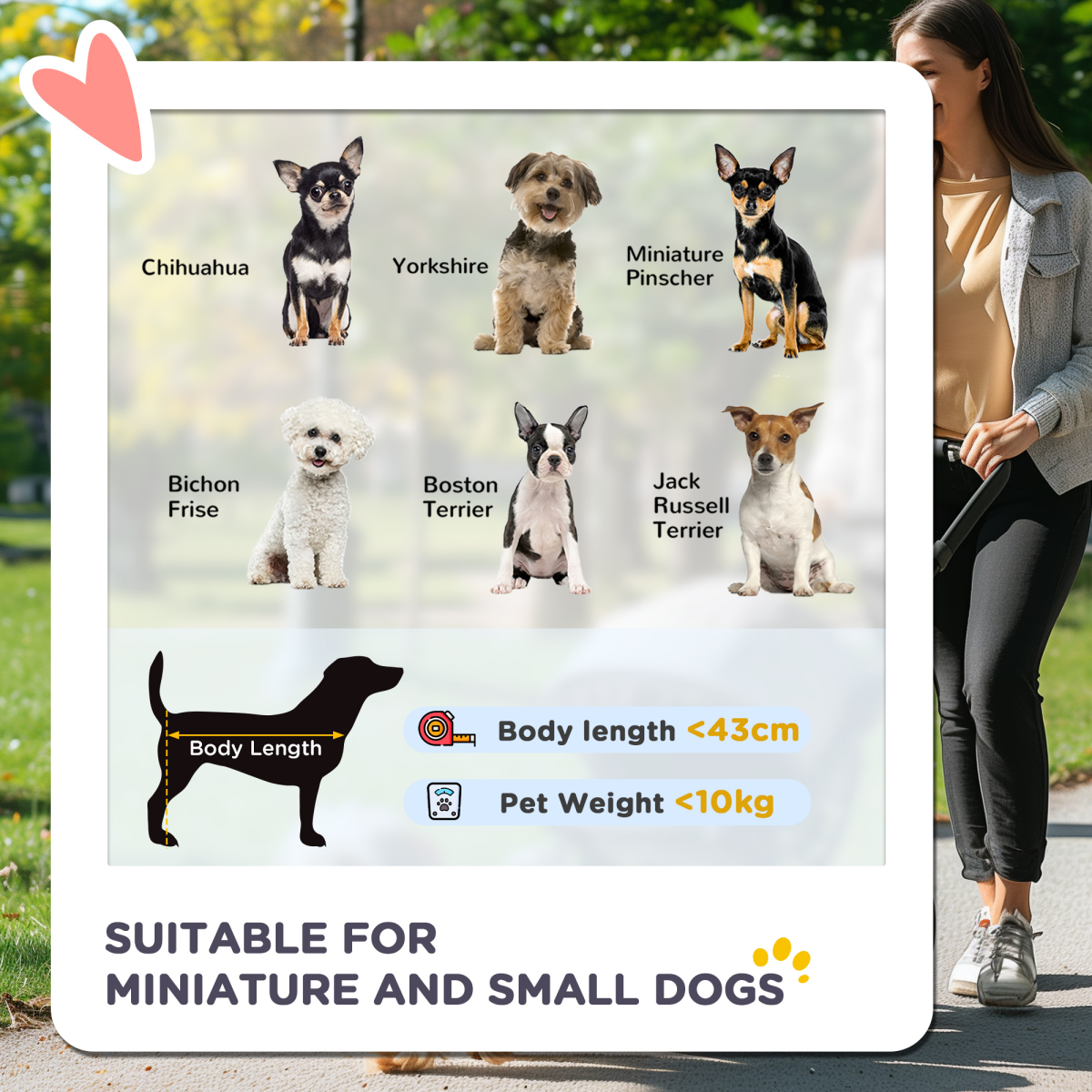 Black Foldable Dog Stroller with Reversible Handle