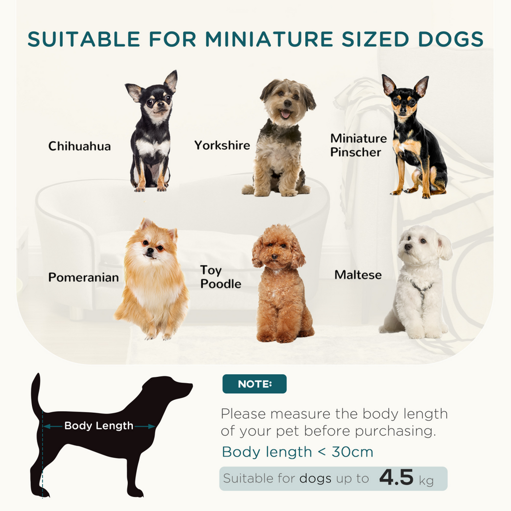 Modern Dog Sofa Bed with Removable Cushion & Storage Pocket