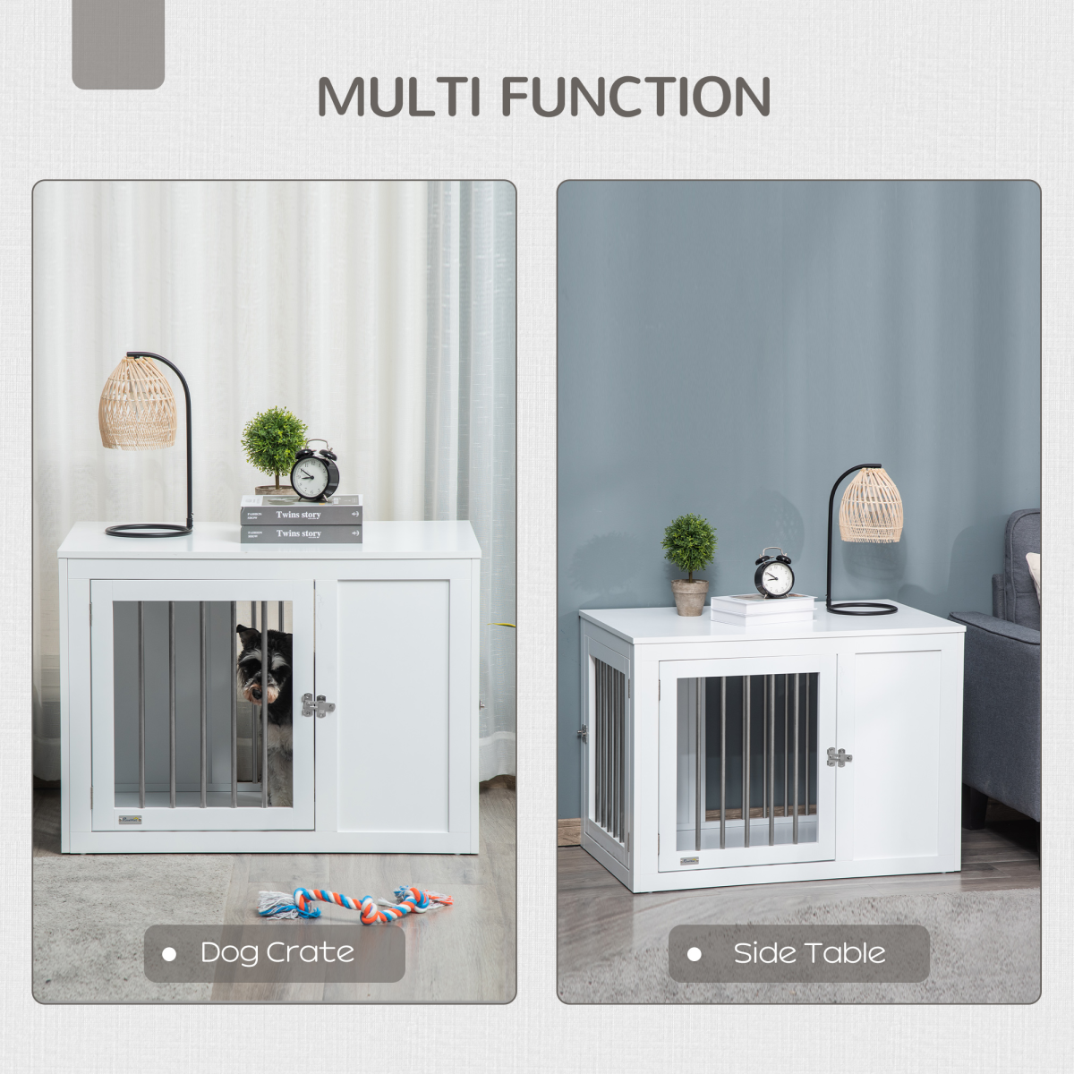 Furniture Dog Crate End Table for Medium Dogs | Petmelle