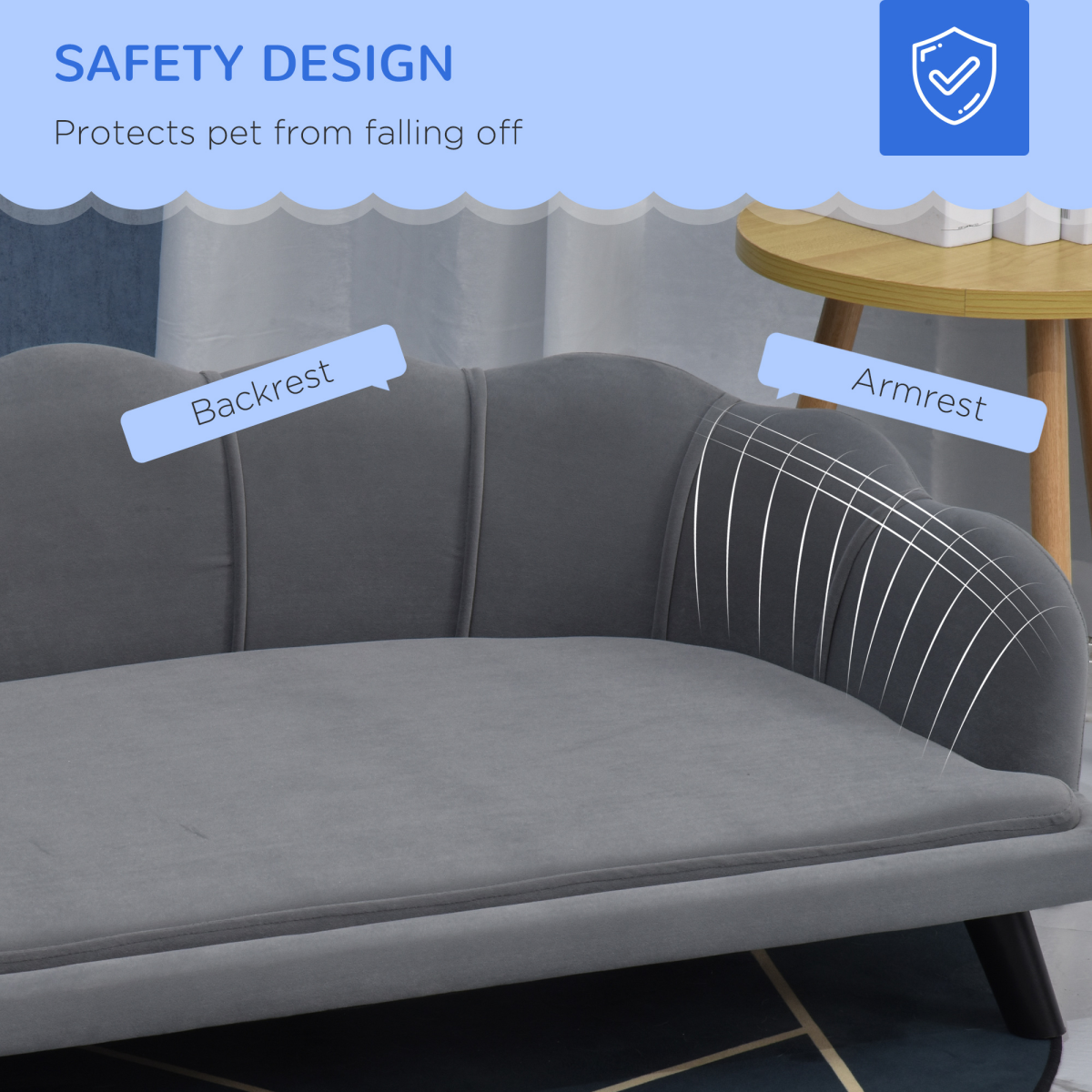 Grey Dog Sofa Bed for Medium & Large Dogs | Petmelle