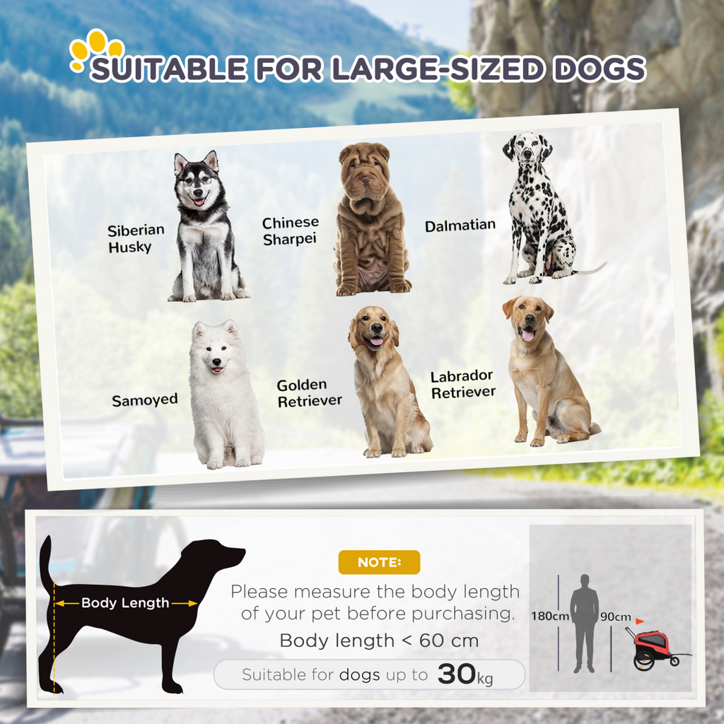 2-in-1 Dog Bike Trailer & Stroller for Large Dogs | Petmelle