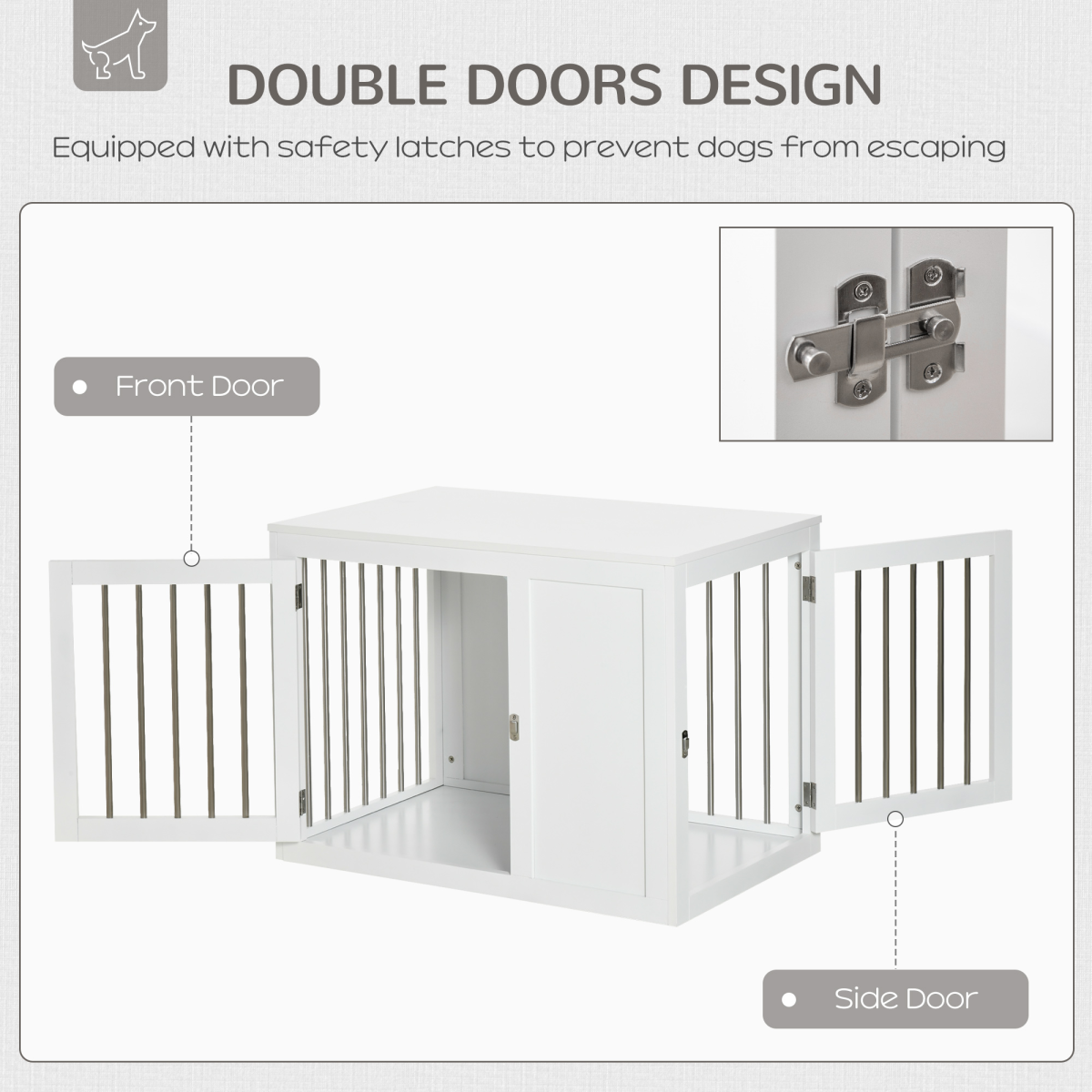Furniture Dog Crate End Table for Medium Dogs | Petmelle
