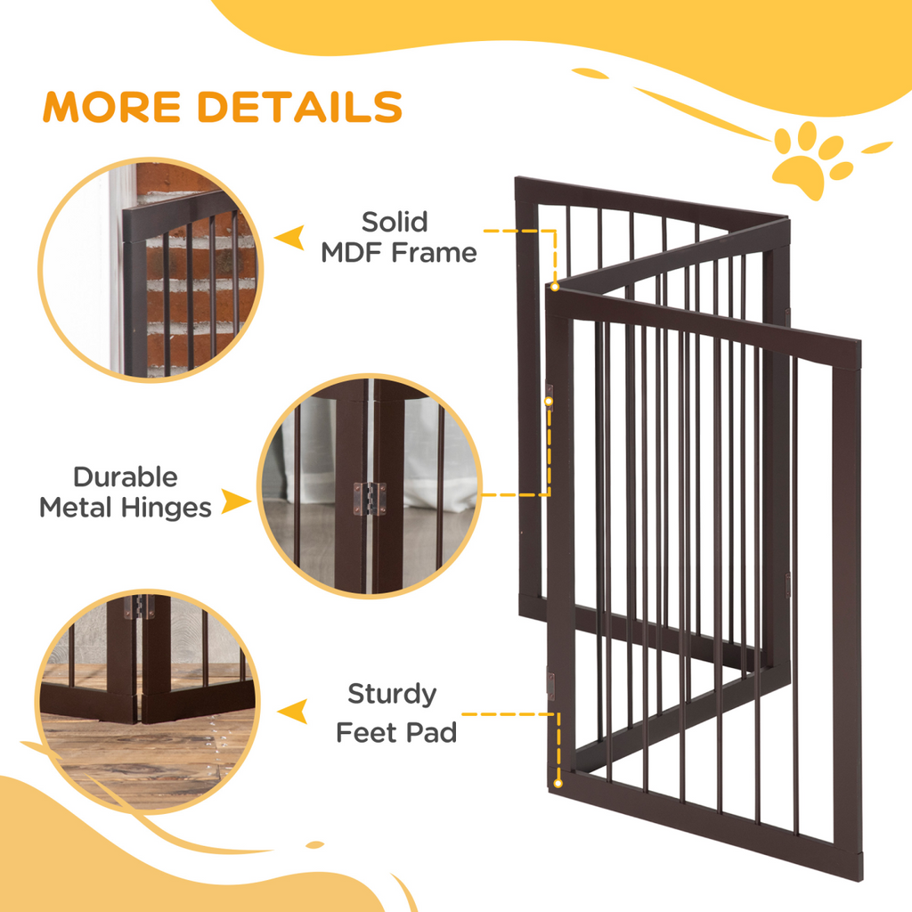 Freestanding Wooden Folding Pet Gate for Small Dogs | Petmelle