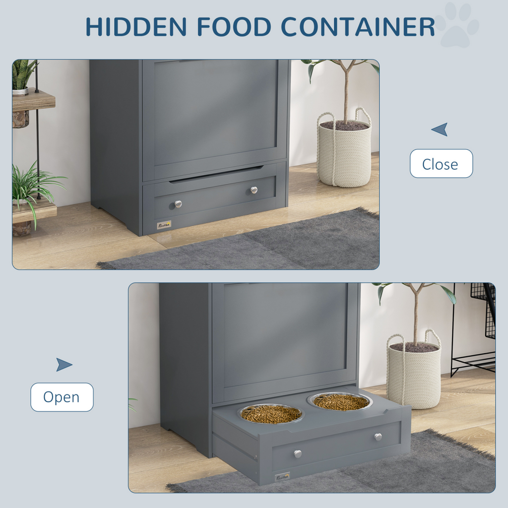 Dog & Cat Feeding Station with Food Storage Cabinet | Petmelle