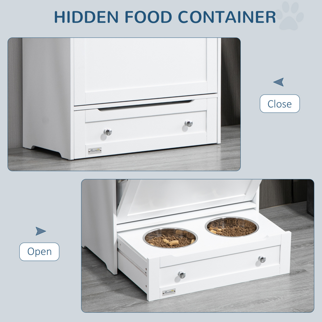 Pet Feeding Station & Food Storage Cabinet