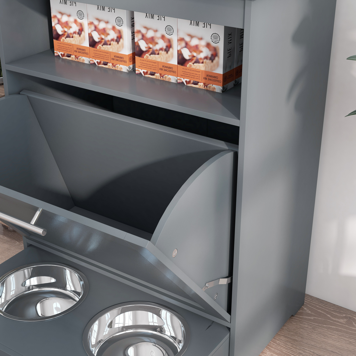Dog & Cat Feeding Station with Food Storage Cabinet | Petmelle