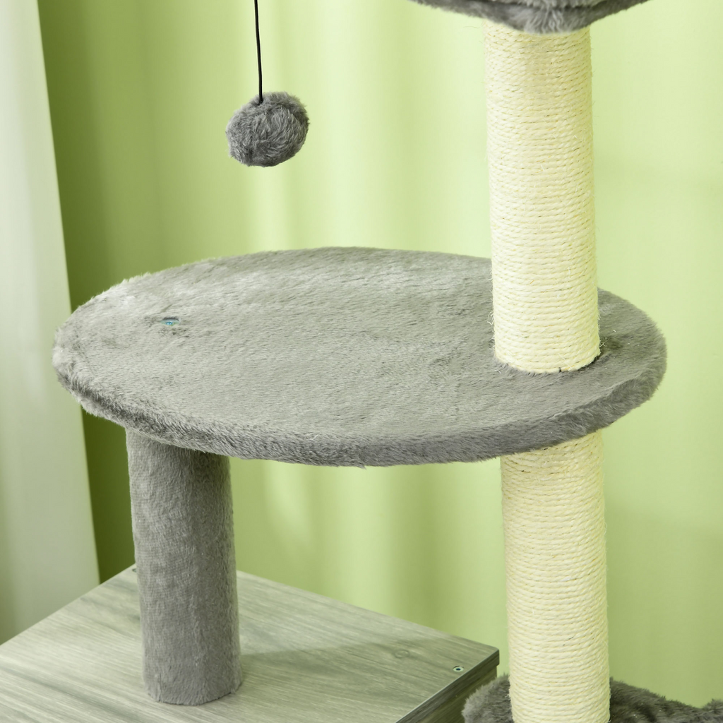 Cat Litter Box Enclosure with Bed & Scratching Posts | Petmelle