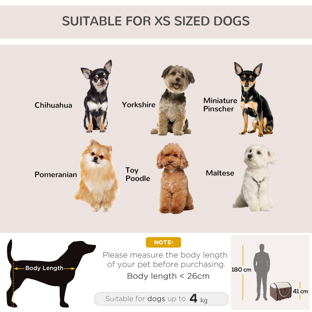 Brown Foldable Soft Pet Crate & Travel Carrier
