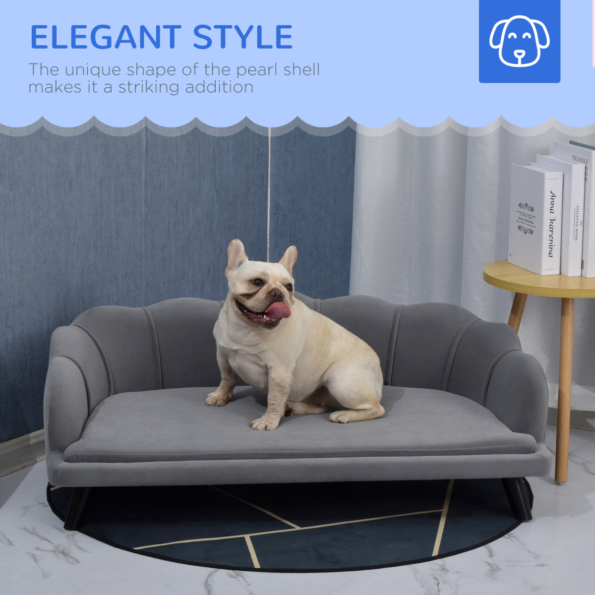 Grey Dog Sofa Bed for Medium & Large Dogs | Petmelle