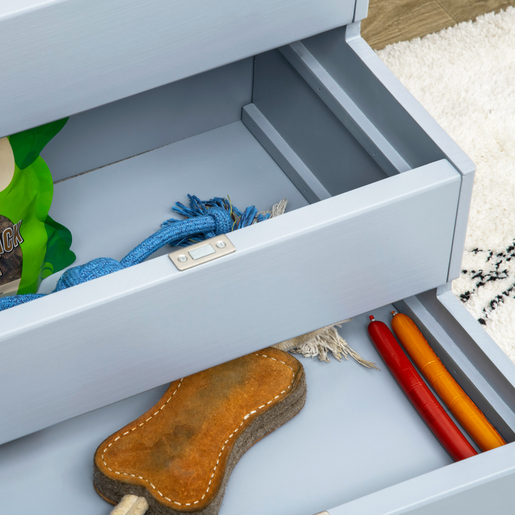 3-Step Wooden Pet Stairs with Storage for Dogs & Cats | Petmelle