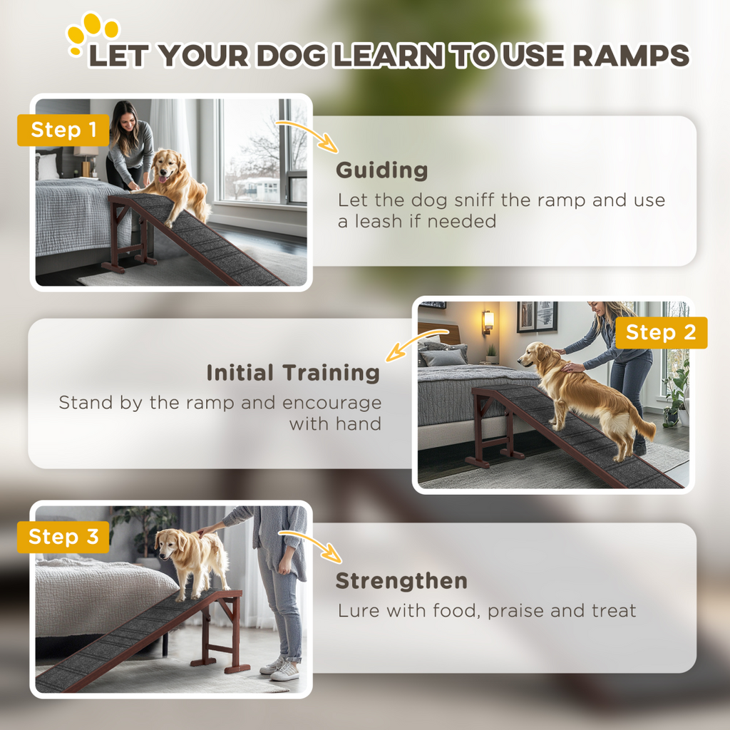 Non-Slip Dog & Cat Ramp for Beds and Sofas | Petmelle