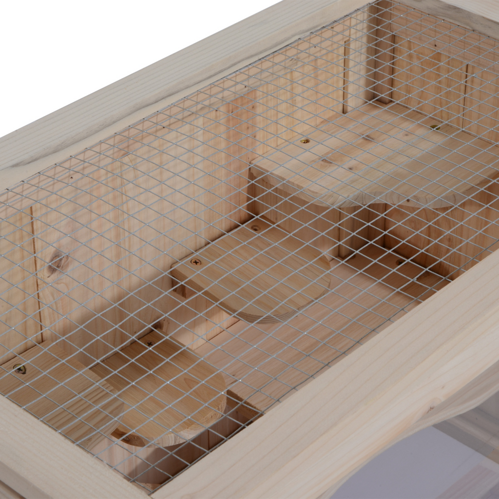 2-Level Wooden Hamster Cage & Small Pet Hutch