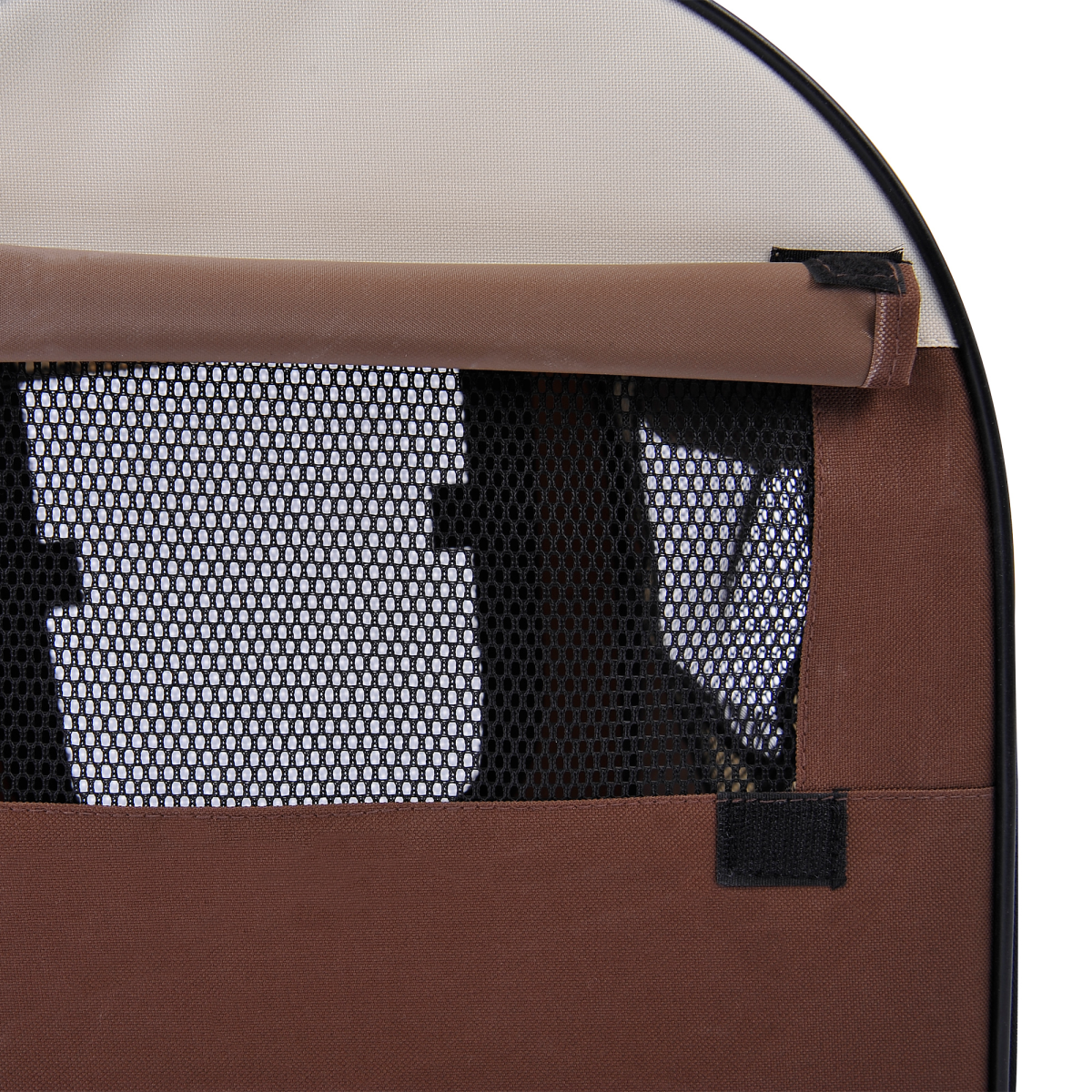 Brown Foldable Soft Pet Crate & Travel Carrier