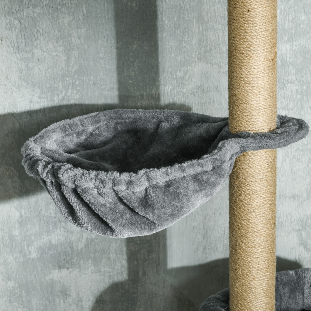 6-Tier Floor-to-Ceiling Cat Tree with Hammock | Petmelle