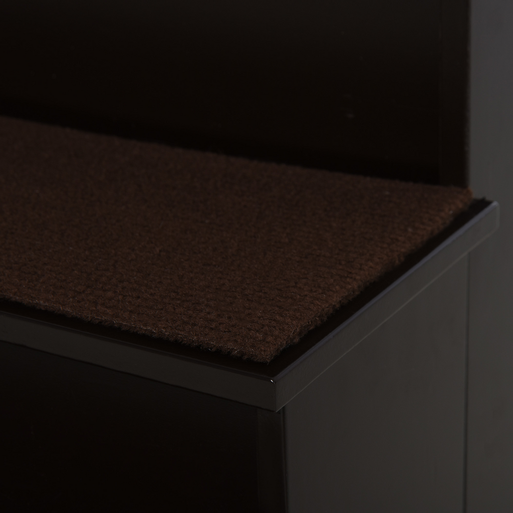 4-Step Wooden Pet Stairs with Plush Cushions