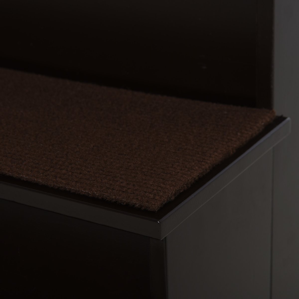 4-Step Wooden Pet Stairs with Plush Cushions