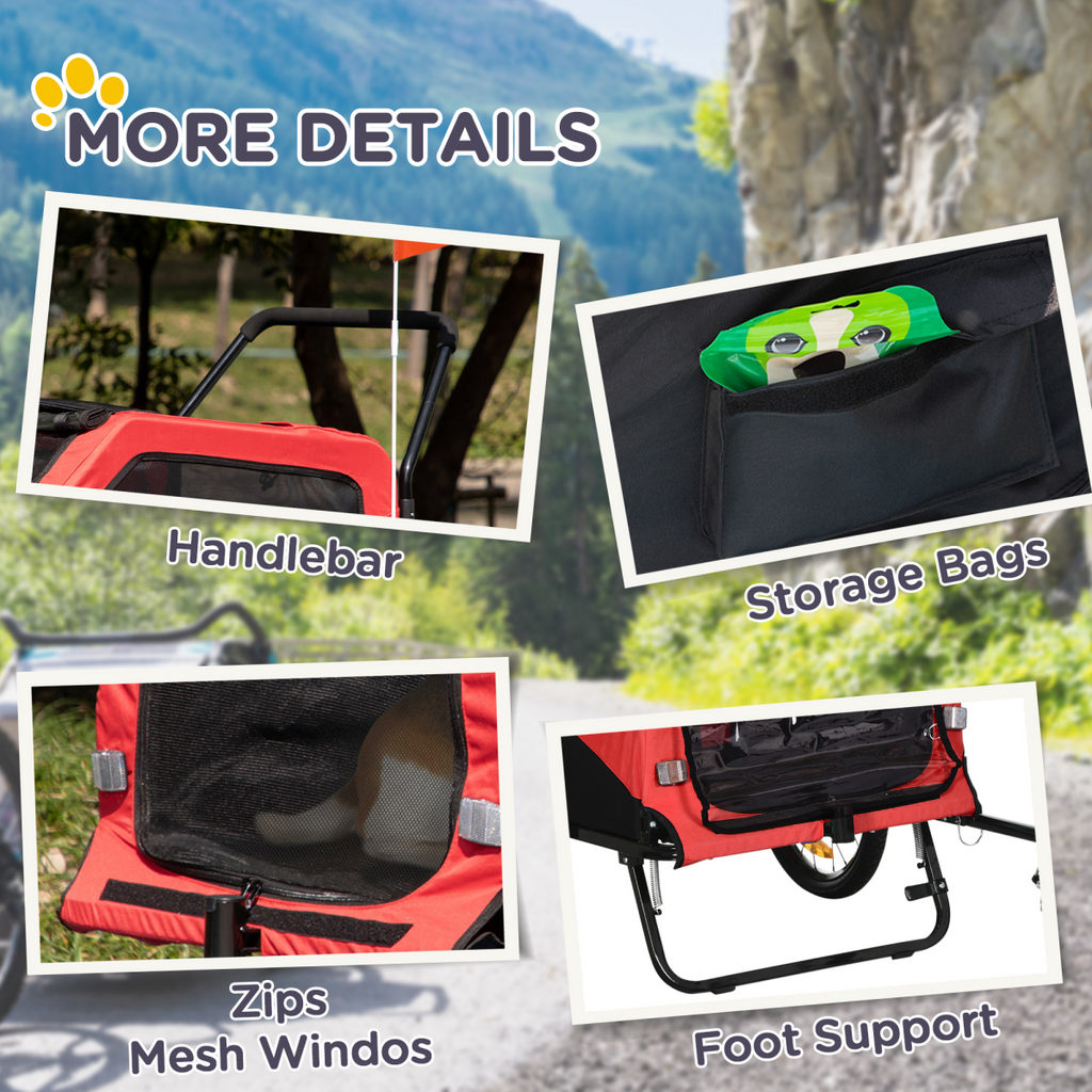2-in-1 Dog Bike Trailer & Stroller for Large Dogs | Petmelle