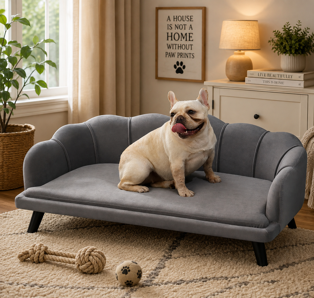 Grey Dog Sofa Bed for Medium & Large Dogs | Petmelle