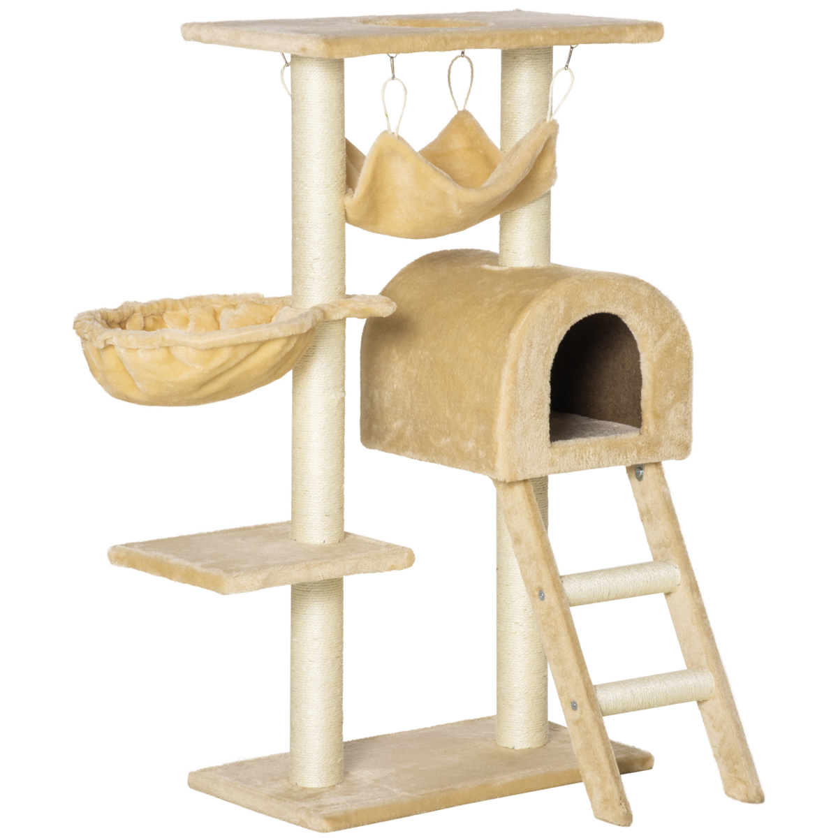 Indoor Cat Tree with Hammock, House & Scratching Post | Petmelle