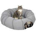 2-in-1 Cat Tunnel & Bed for Indoor Cats – Grey