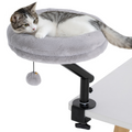 360° Rotating Desk Cat Bed & Adjustable Hammock
