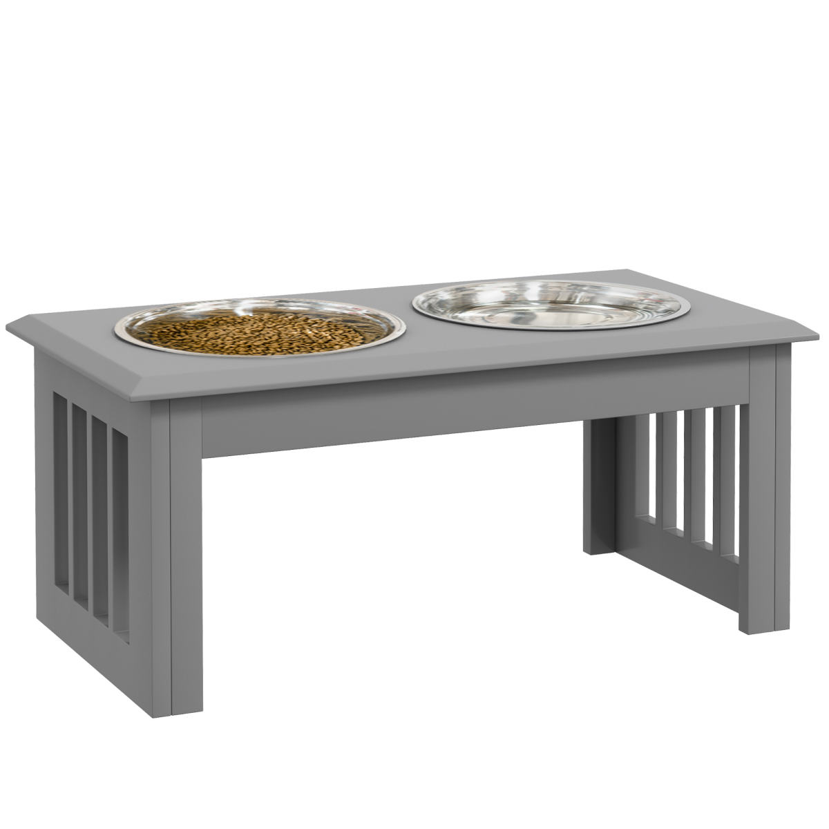 Raised Stainless Steel Pet Feeder for Dogs & Cats