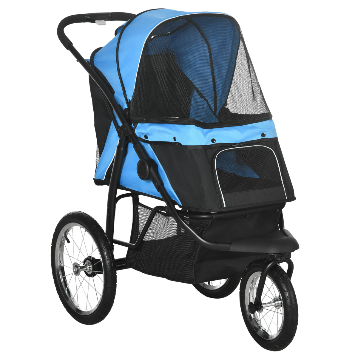 3-Wheel Foldable Pet Stroller for Dogs & Cats | Petmelle