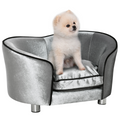 Modern Dog Sofa Bed with Removable Cushion & Storage Pocket