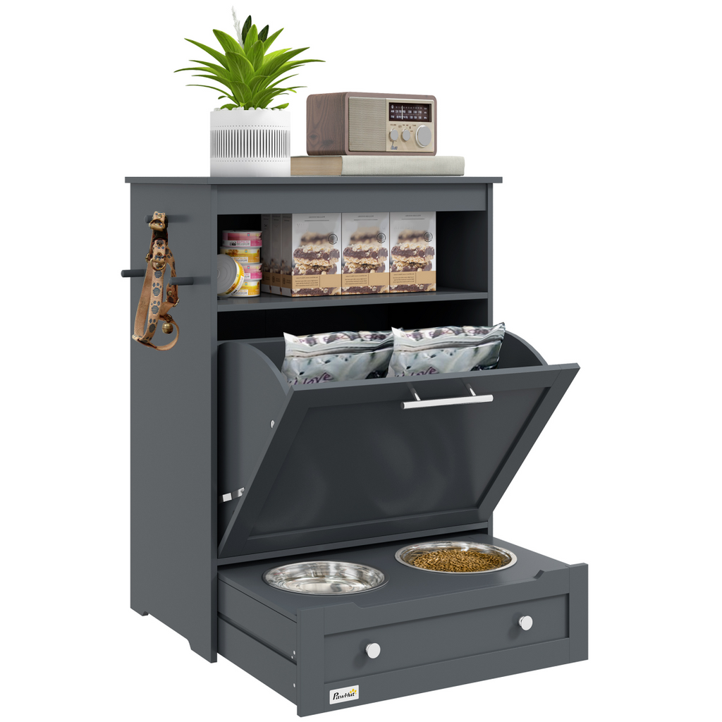 Dog & Cat Feeding Station with Food Storage Cabinet | Petmelle